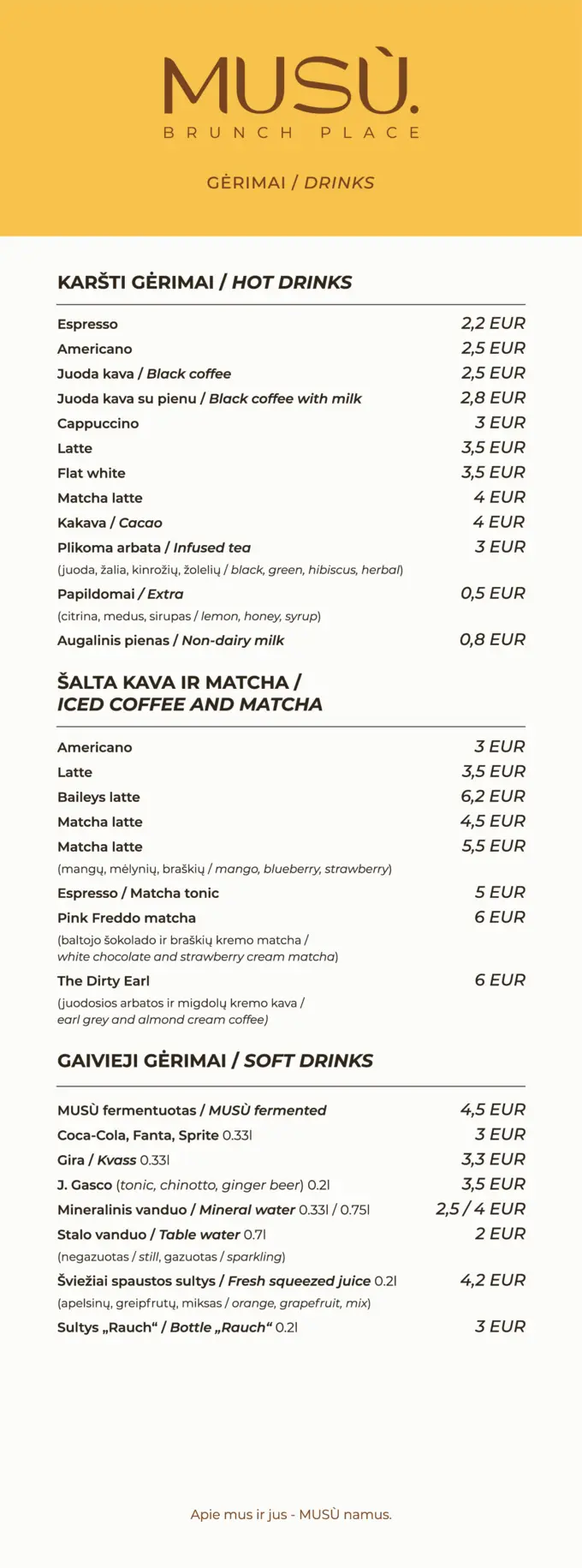Šiuolaikiškas brunch restoranas Kaune – Musu Brunch