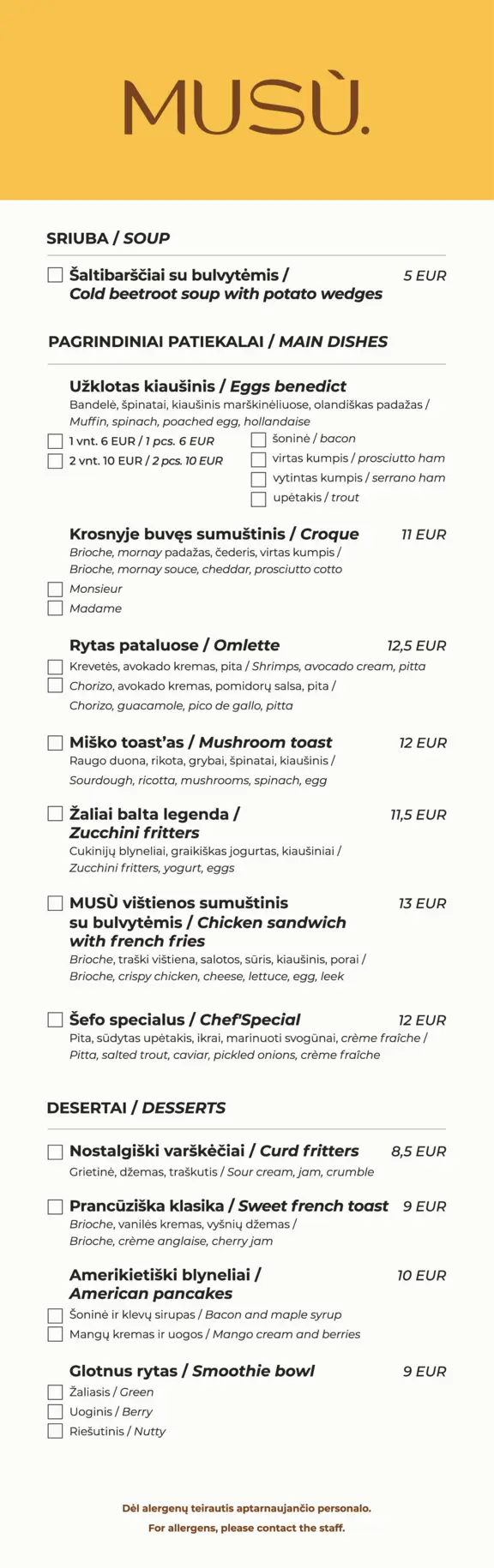 Musu maisto meniu 2